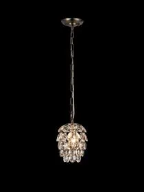 Coniston Crystal Ceiling Lights Diyas Single Crystal Pendants